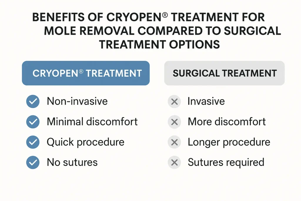 Benefits of facial mole removal Leyton Marshes - call our team today to book a consultation
